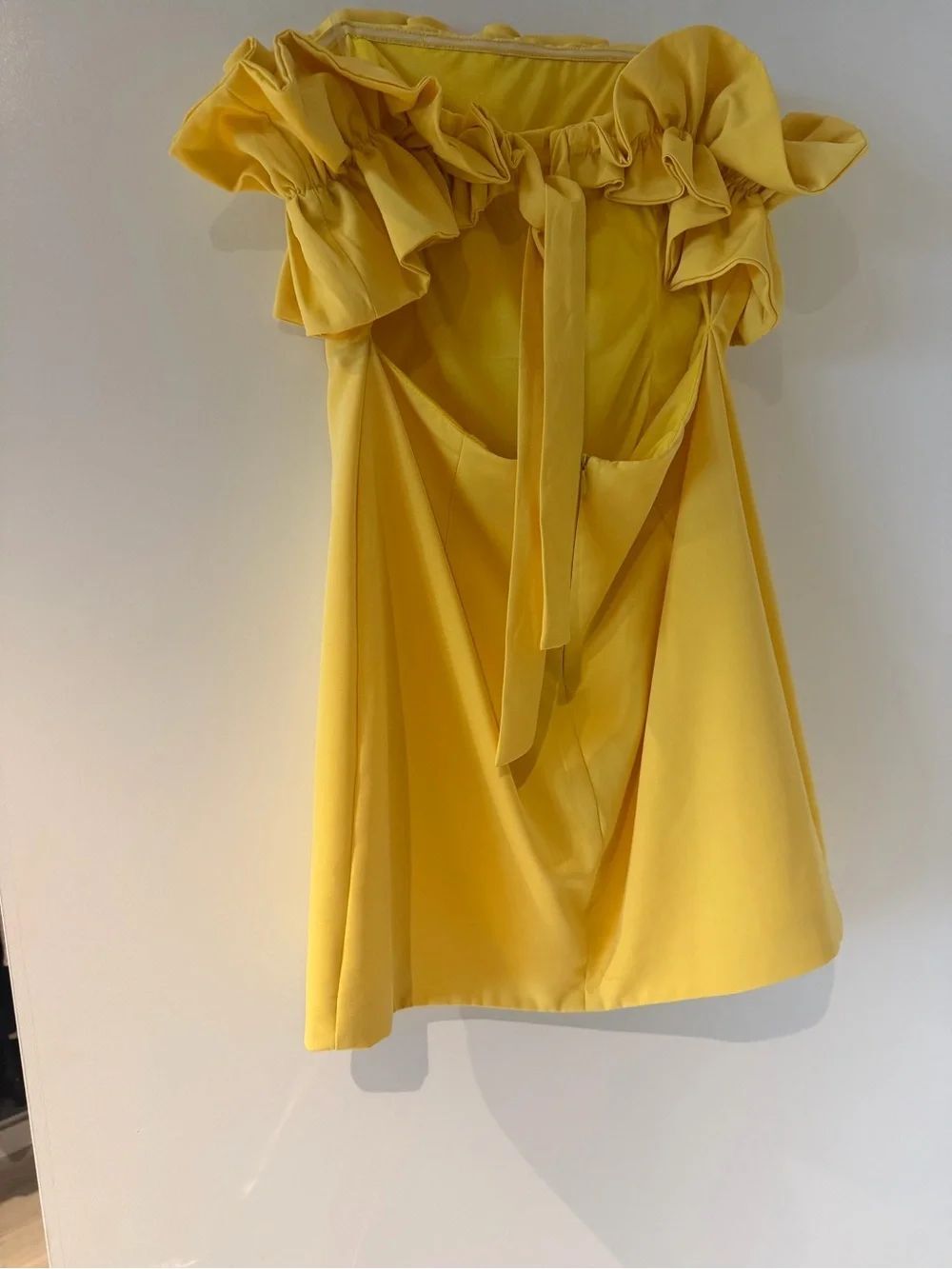 DO+BE Yellow Ruffle Off-Shoulder Dress - Picture 3 of 8